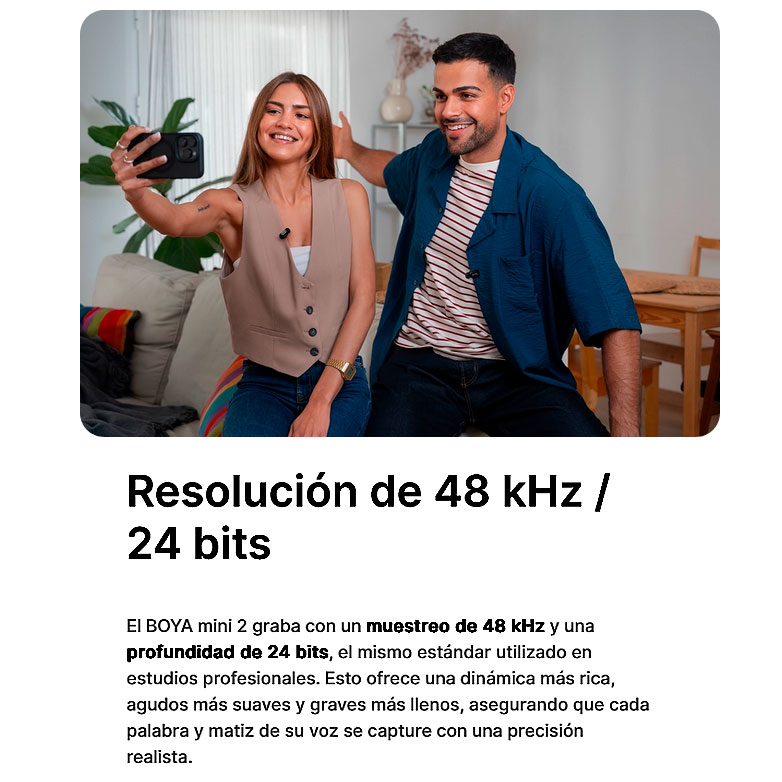 BOYA Mini-2 Usb-C - Micrófono Inalámbrico cancelación de ruido IA - PRE-VENTA · imagen 3
