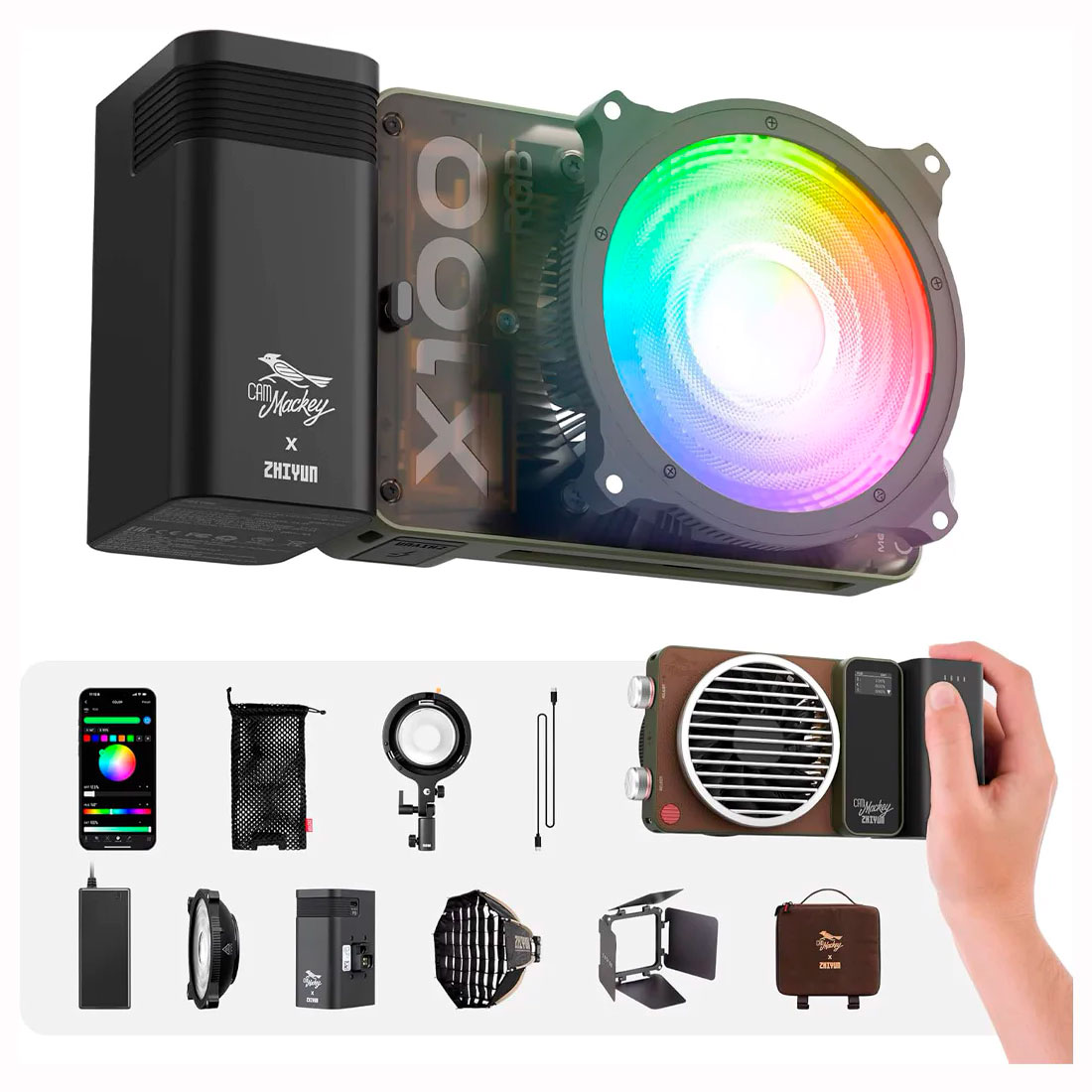 ZHIYUN Molus X100 PRO - RGB - LUZ LED - PRE-VENTA · imagen 1