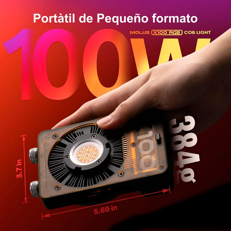 ZHIYUN Molus X100 PRO - RGB - LUZ LED - PRE-VENTA · imagen 5